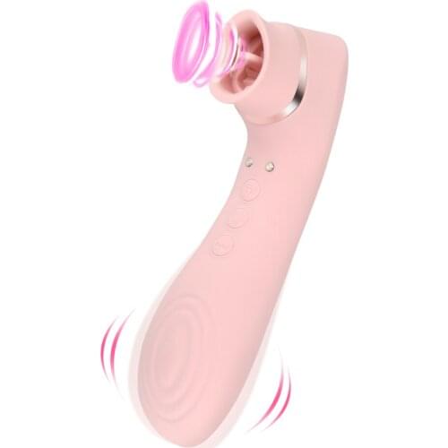 Vagina Stimulator Female Masturbator Nipple Sucking Clitoral Sucking Licking Tongue Vibrator Sex Toys for Women Erotic
