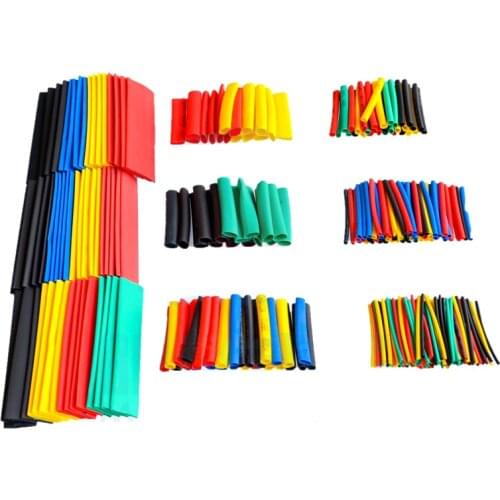 Heat shrinkable tube 328/140/127/530PCS Heat Shrink Tube Kit Shrinking Assorted Polyolefin Insulation Sleeving
