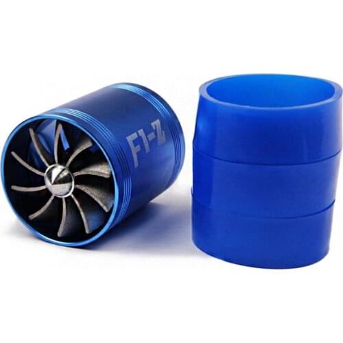 Car Air Intake Turbine Refit Turbo Gas Fuel Oil Saver Fan Turbo Supercharger Turbine Fit for Air Intake Hose Diameter 65-74mm