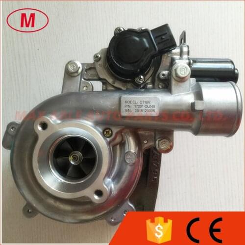 CT16V 17201-OL040 17201-0L040 Turbo turbocharger With Solenoid Valve Electric Actuator For Landcruiser HI-LUX Hilux ViIGO