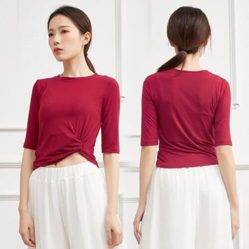 Adult Sexy Modal Modern Oriental Latin Belly Dance Crop Top T Shirt Costume for Sale Women Dancing Clothes Dancer Wear Clothing