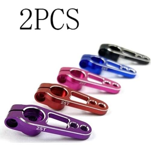 2PCS Aluminum Alloy 25T Servo Horn Arms Teeth Spline M3 Clamp Steering For Futaba Savox Power HD Moto D4 Drift Climbing RC Car