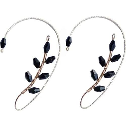 1 Pair Vintage Ear Cuff Earrings Elegant Crystal Pearl Design Earrings for Women and Girls TT@88