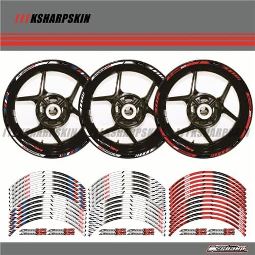 12 X Thick Edge Outer Rim Sticker Stripe Wheel Decals FIT BMW S1000XR s100 xr 17