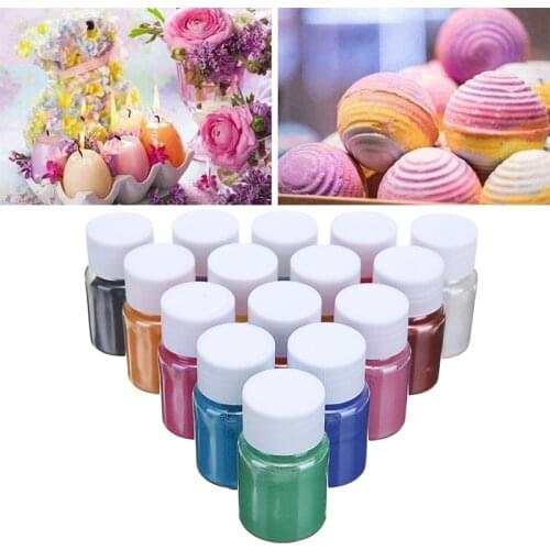 15 Different Colors Mica Pigment Powder Soap Makeup Nail Art DIY Craft Cosmetics Resin Colorant Dye 15g/bottle