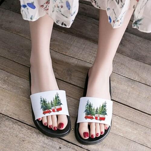 2021 Summer Women Slippers Fashion Home Flip Flops Beach Flat Slides Comfort Indoor Non-slip Slipper Ladies Plus Size 41