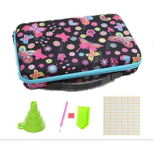60 Bottles Diamond Painting Cross Stitch Accessories Tool Box Container Diamond Storage Bag Case 5D Embroidery Mosaic Kits