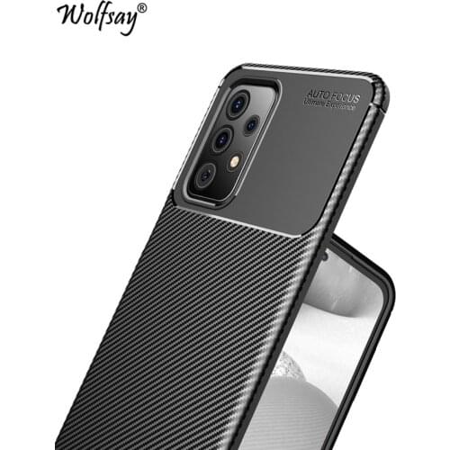 For Samsung Galaxy A72 5G Case Bumper Silicon Carbon Fiber Shockproof Back Cover For Samsung A72 5G Case For Samsung A72 5G 6.7"
