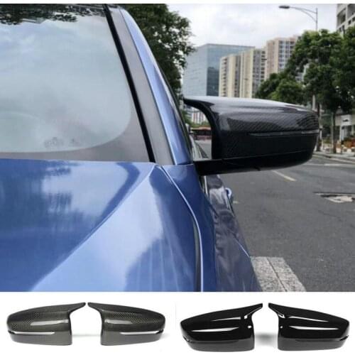 For BMW 5 Series (G30) (G31) car styling 2018 2019 Side Mirror Cover Rear review Carbon fiber cap Mirrors Protective Cover 2 PCS
