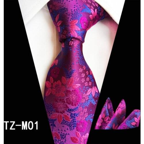 Ricnais Fashion 8cm Mens Silk Tie Set Red Green Paisley Floral Handkershief Necktie Suit Business Wedding Formal Neck Ties Set