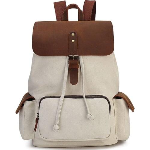 Women Canvas Backpacks Large Capacity Fashion Bookbag Men Laptop Bag Vintage Travel Backpack School Bag For Teenage Girl Mochila