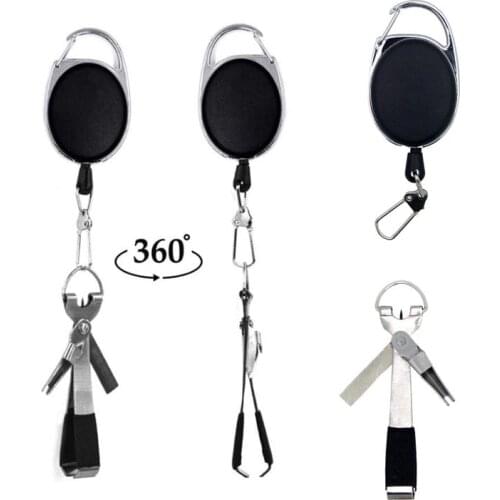 Fishing Quick Knot Tool Fast Tie Pliers Nail Knotter Tying Line Cutter Clipper Nipper w/ Zinger Retractor Combo Tackle Accessori