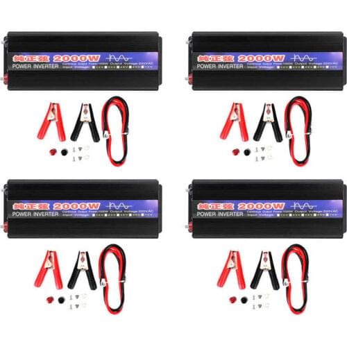 2000W Power Inverter Pure Sine Voltage Boost Transformer High Efficiency for Car Household