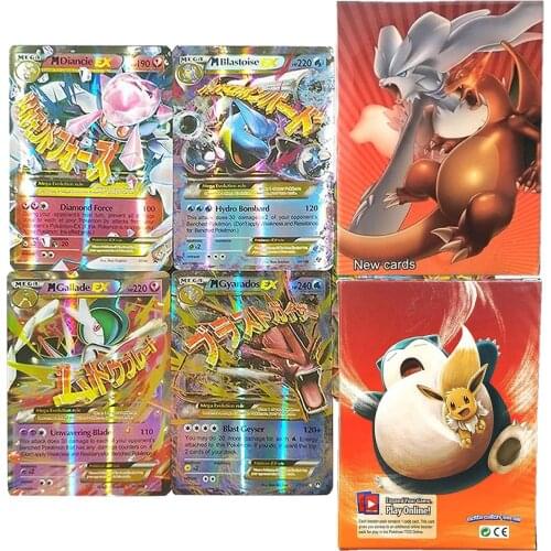 20PCS TAKARA TOMY Pokemon Cards GX EX MEGA Booster Box English Trading Game Battle Card Collection Kid Top Loaded List Toy Gift