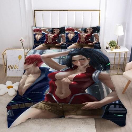 Sexy Beauty Character Quilt Cover Children Bedding Set Japanese Anime Boy Girl Bed Cover Quilt Cartoon Bed Cover Duvet Cover