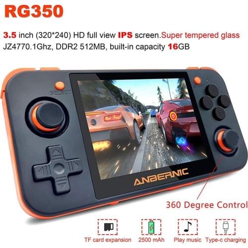 RG350 Retro Handheld 3.5inch IPS Screen 64Bit Rechargeable Video Game Console Rechargeable 3.5inch 16G Game Player Game Console