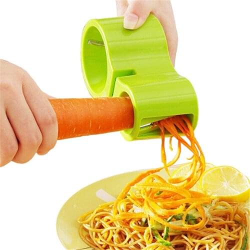 Kitchen Accessories Double-head Spiral Slicer Grater Zucchini Noodle Spaghetti Machine Vegetable Knife Paring Knife Sharpener