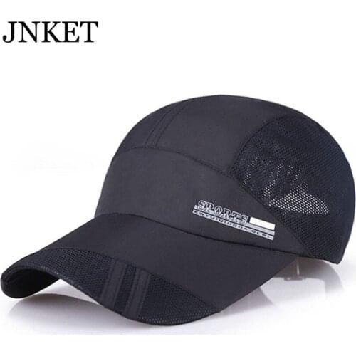 JNKET Fashion Men and Women Outdoor Sports Hat Quick-drying Sunshade Hat Golf Cap Breathable Comfortable Mesh Fabric Hat