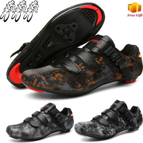 Road Cycling Shoes Mens Outdoor Sports Sapatilha Ciclismo Self-Locking Non-Slip SPD Cycling Shoes Racing Mountain Sports Shoes
