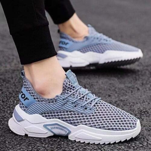 New Casual Shoes Man Summer Fashion Designer Sneakers Walking Breathable Footwear 40-44 5 Colors