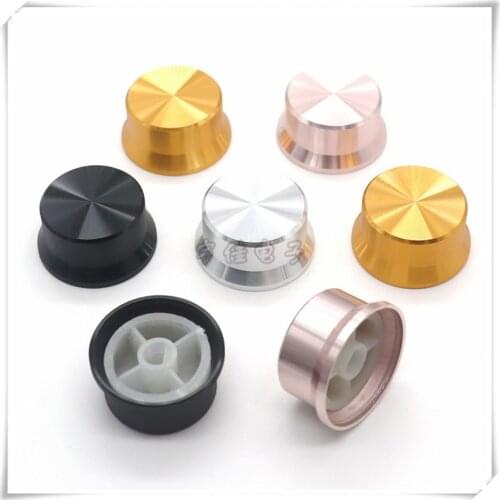2 Piece 30*15MM half shaft Aluminum alloy knob potentiometer rotary encoder volume switch knob suitable for D axis 6MM