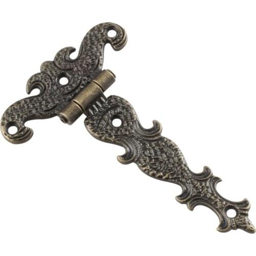 Retro Door Connector Zinc Alloy Hinge Home Furniture Wooden Box Hinge Accessory Vintage Crown Head Cabinet Door