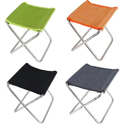 Stainless Steel Folding Lightweight Chair Stool For Outdoor Fishing Camping Barbecue Picnic Chairs With Storage Bag