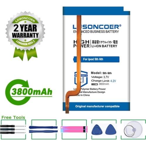LOSONCOER 3800mAh Replacement SSD HD Upgrade Battery for Ipod 5th Gen Video 30gb / 6th Gen Classic 80gb 120gb/7th Gen 160gb