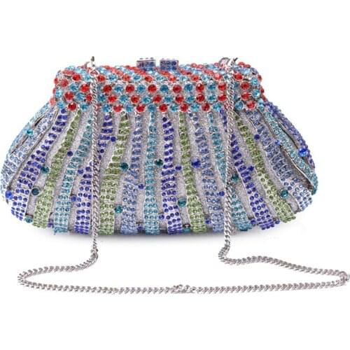 Wedding Crystal Evening Bags Diamond Mini Women Minaudiere Hollow Out Crystal Ladies Dinner Banquet Clutches Bags Female Purse