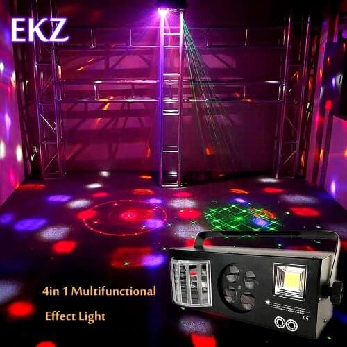 LED Laser Strobe 4in1 DMX Stage Effect Lights For DJ light Disco lights Dance Floor Party Light Laser Projector dj stand