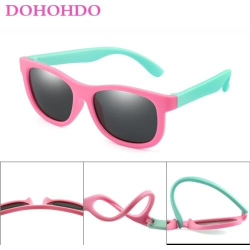 DOHOHDO 2020 Fashion Brand Designer Polarized Kids Sunglasses TR90 Children Boys Girls Glasses Safety Sun Glasses Gafas UV400