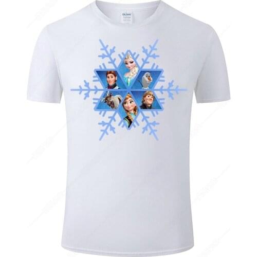 100% Cotton Short Sleeve Frozen Print Funny Men Women T shirt Camisa Hombre Casual Summer T-Shirt Unisex Tops Tee J18 J19