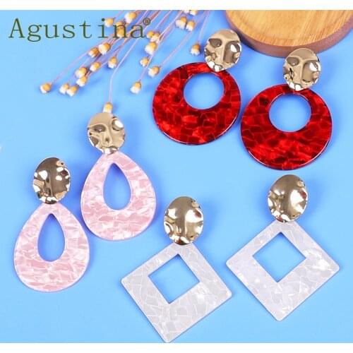 Agustina Pink Red Fashion Earrings Jewelry Girls Drop Earrings For Women Punk Earrings Earring Bohemian Stud Earings Wholesale