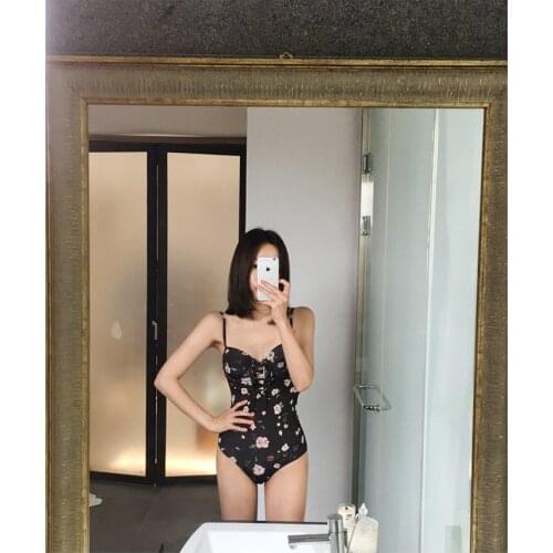 WackDaria swimsuit sexy one-piece women swimsuit swimwear women with soft bra-pad floral style maillot de bian femma sexy swimwe