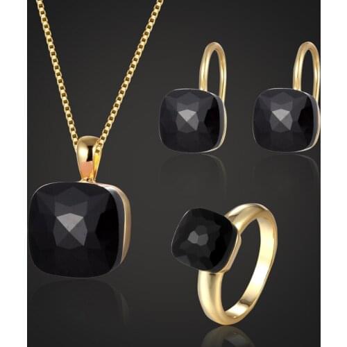 Zlxgirl jewelry Russian Design Brand Crystal Wedding Bridal Jewelry Sets Fashion womens couple accessories set Bridal Necklace