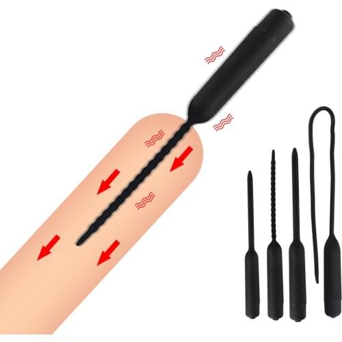 10 Speed Vibrating Urethral Dilators Male Penis Plug Vibrator Insertion Urethral Plug Catheter Sounds Vibrator Sex Toys For Men
