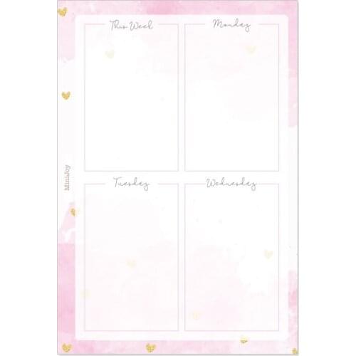 2019 Yiwi 40 Sheets Fantasy A5 A6 Colorful Eight Grid Matrix Weekly Filler Pages For Loose Leat Planner Notebook