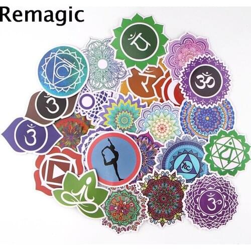 24pcs yoga Anime Children Scrapbooking Stickers Waterproof PVC Skateboard Guitar Suitcase Funny Graffiti Sticker Kid Classic Toy