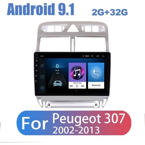 2G+32G Android 9.1 Car Multimedia Video Player For Peugeot 307 307CC 307SW 2004-2013 2Din Car Radio Stereo GPS Navigation WIFI