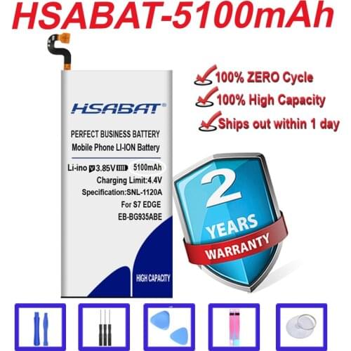 HSABAT 5100mAh EB-BG935ABE Battery for Samsung GALAXY S7 Edge G935F G935 G935FD G935W8 SM-G935F G9350