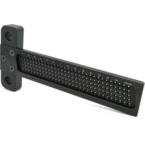 Aluminum Alloy T 155mm Hole Positioning Measuring Ruler Hole Scribing Gauge Crossed Feet woodworking crossed-out Measuring Tool