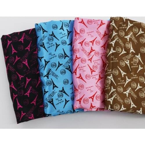 Decoration Satin Cosplay Fabric Glossy Tower Pattern Soft Satin Fabric Lining