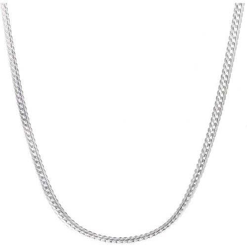 925 Sterling Silver 20Inch 18k Gold 6mm Full Sideways Chain Necklace Bracelet Set For Women Man Jewelry Gift
