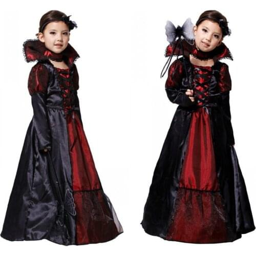 Children Girls Princess anime vampire Costumes Halloween Costume for Kids Long Dress Carnival Party Cosplay
