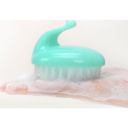 Baby Shampoo Brush Children Bathing Silicone Bath Brushes Shampoo Soft Massage Comb Kids Washing Hair Tool Shower Accessory