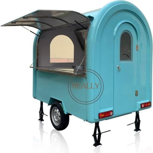 Electric Food Truck with Full Kitchen Mobile Coffee Cart / Customized Food Trailer