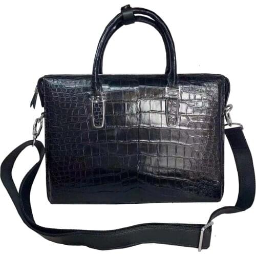 Fanzunxing new arrival men handbag men crocodile leather bag male crocodile bag men briefcase male laptop