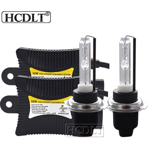 HCDLT DC 12V 55W Xenon Ballast Kit Cnlight HID Bulb Lamp Xenon H7 H1 H3 H11 D2H 4300K 6000K 8000K Car Light HID Conversion Kit