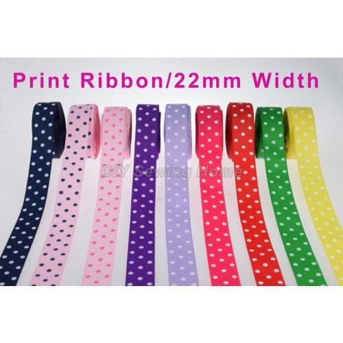 7/8'' (22mm)width 9 colors solid Polyester Grosgrain Ribbon High Quality trim DIY hairbows accessory Free shipping #2991