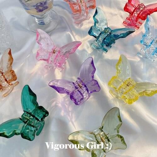 MISANANRYNE Fashion Colorful Hair Claw Strong Hairpin Butterfly Hair Clip Girl Clamping Hair Ornament Hair Accessories 2020